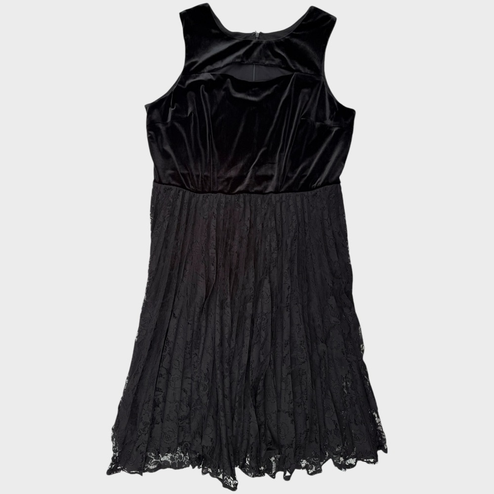 Lane Bryant Velvet Lace Midi Dress Black Size 20